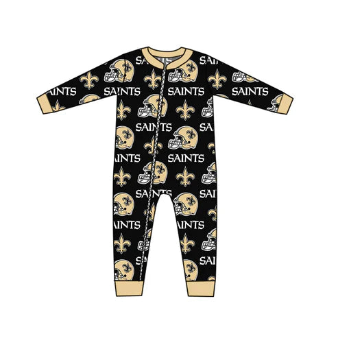 4.28 Preorder Moq 3 Baby Kids Team Sa Long Sleeve Zip Rompers