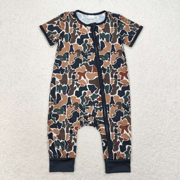 3.12 SR1899 RTS baby boy clothes camouflage toddler boy summer romper Bamboo
