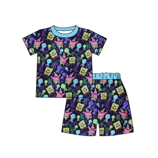 4.4 CUSTOM ORDER MOQ 3PCS EACH DESIGN BABY BOY CLOTHES CARTOON BOY SUMMER PAJAMAS SET