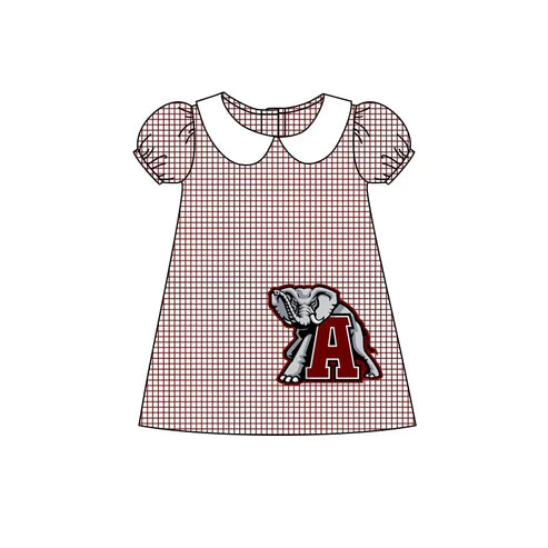 5.6 Baby Girls Alabama Short Sleeve Team Knee Length Dresses Preorder(moq 3)