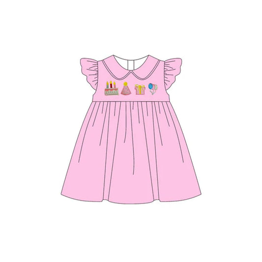 12.22 MOQ:5pcs GSD3463 pre-order toddler girl clothes cakes print girl happy birthday dress
