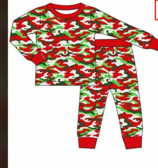 12.16 Custom order MOQ 5pcs each design kids winter pajamas set 1