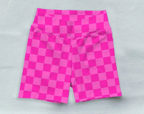 4.11 SS0538 Baby Girls Pink Plaid Biking Shorts Bottoms Preorder
