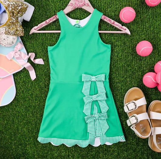 11.6 MOQ：5pcs GSD3029 pre-order toddler clothes green girl yoga summer dress