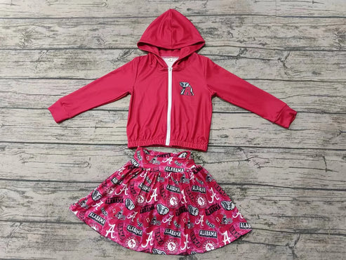 5.6  Baby Girls Alabama Elephant Team Hooded Top Skirts Clothes Sets preorder(moq 3)