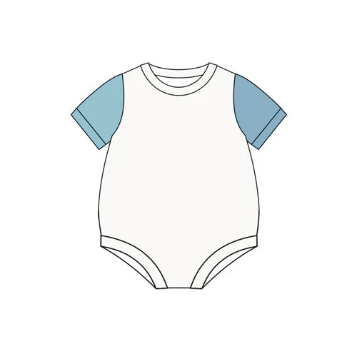 4.8 SR3015 Baby Infant Kids Blue Sleeves Rompers Preorder