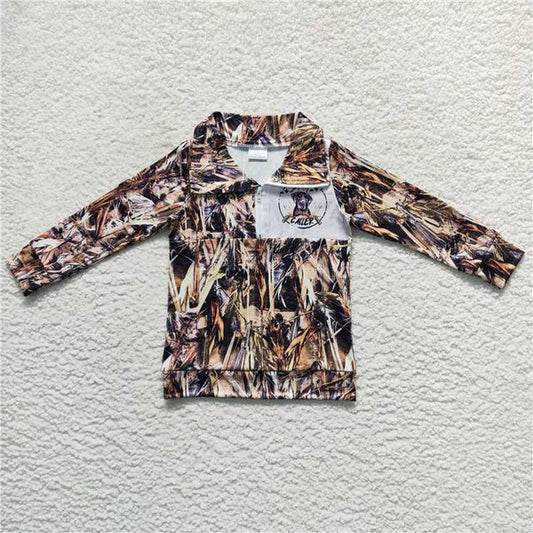 3.12 Sibling Boys Baby Girls Camo Hunting Dog Jackets Pullover Tops