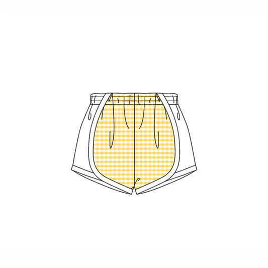 3.27 SS0496 Baby Girls White Yellow Plaid Shorts Bottoms Preorder
