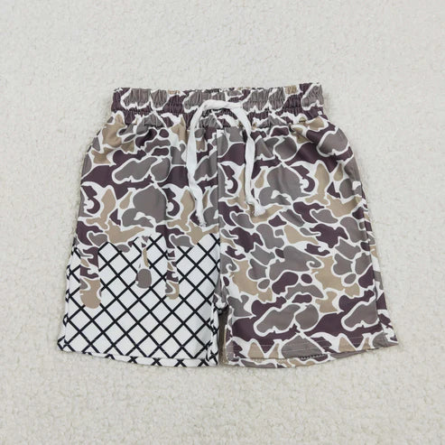 12.3 SS0646 Baby Boys Southern Grey Camo Drip Team Shorts Bottom