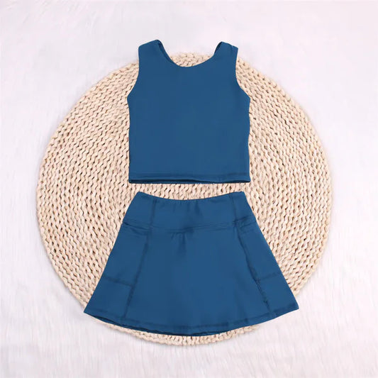 L-3.5 GSD1986 Baby Girls Dark Blue Vest Top Sports Skorts Clothes Sets Preorder