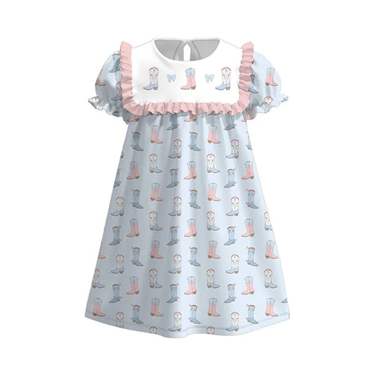 11.6 MOQ:5pcs GSD3044 pre-order toddler clothes boost girl summer dress