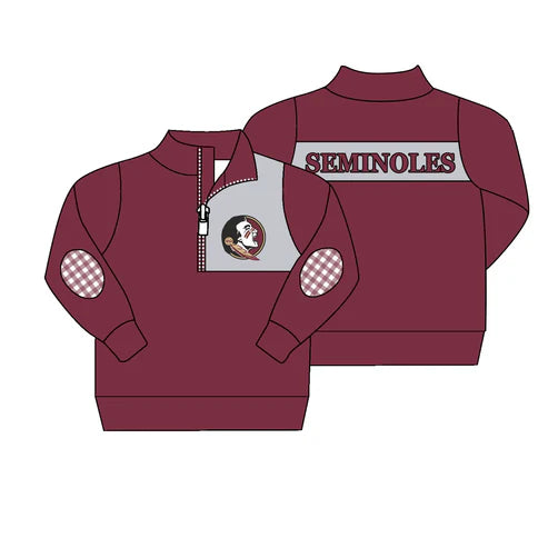 4.30 Preorder moq 3 Baby Boys Team Dark Red Pullover Shirt Tee Shirts