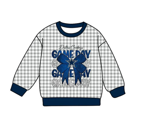10.13 Custom Moq 8 Baby Boys Cowboys Team Plaid Tee Shirts Tops