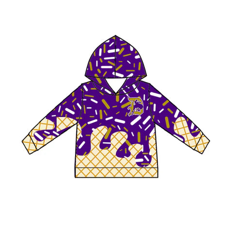 7.5 Custom Moq 3 Baby Boys Long Sleeves Black D'Hanis Team Hoodies Top