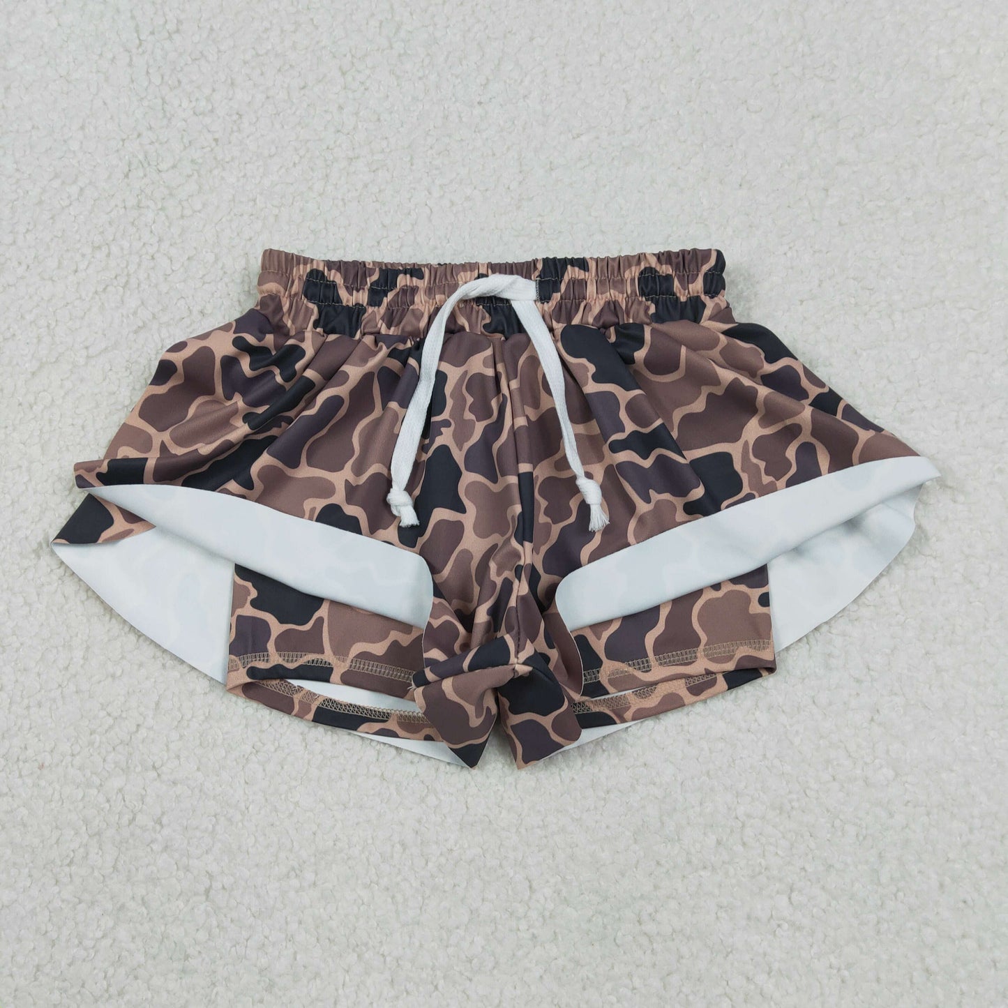Sibling Baby girls clothes and adult clothes yoga camouflage kids shorts and adult shorts