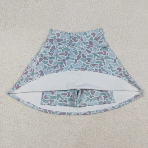 9.24 GLK0132 Adult Women Western Green Camo Yoga Skorts