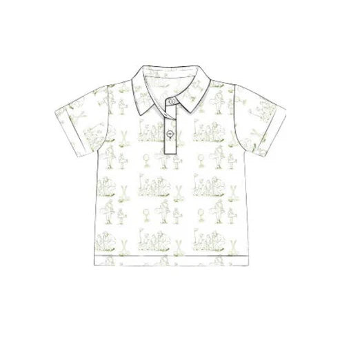 9.22  BT1367 Baby Boys Short Sleeve Golf Button Polo Shirts Top Preorder