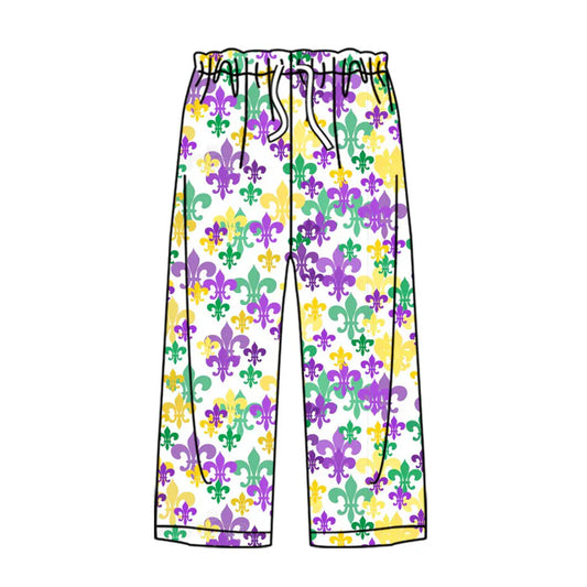 9.25 P0863 Adult Women Anchors Checked Mardigras Pants With Belt Preorder