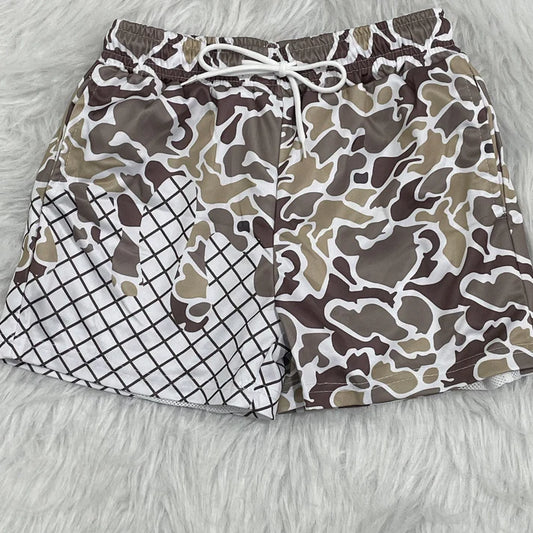 9.25 SS0646 Baby Boys Khaki Camo Drip Team Shorts Bottom Preorder
