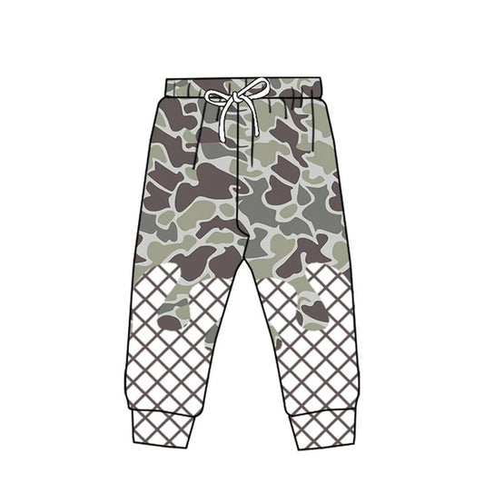 9.26 P0864 Baby Boys Dark Grey Camo Drip Western Team Jogger With Belt Preorder