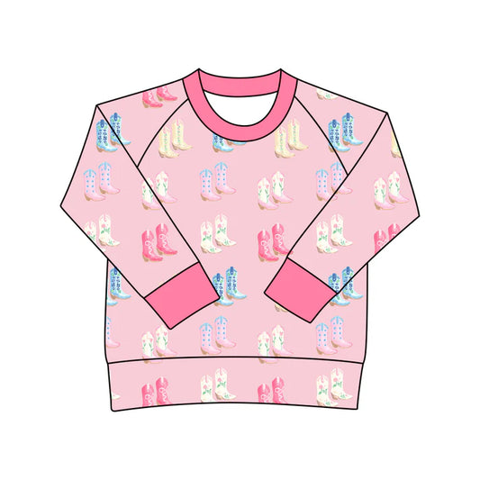 9.25 GT1238 Baby Girls Pink Long Sleeve Boots Tee Shirts Top Preorder