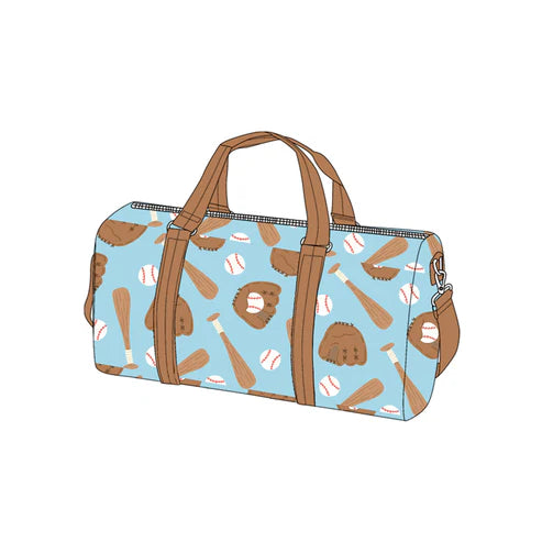 9.19  BA0379 Adult Blue Baseballs Team Zipper Gym Bags Preorder