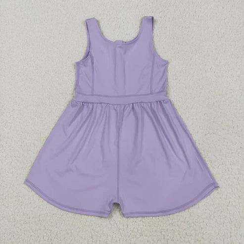 9.17 SR3020 Baby Girls Lavender Sleeveless Yoga Jumpsuit