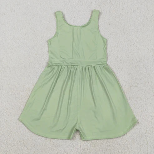9.17 SR3021 Baby Girls Aqua Sleeveless Yoga Jumpsuit