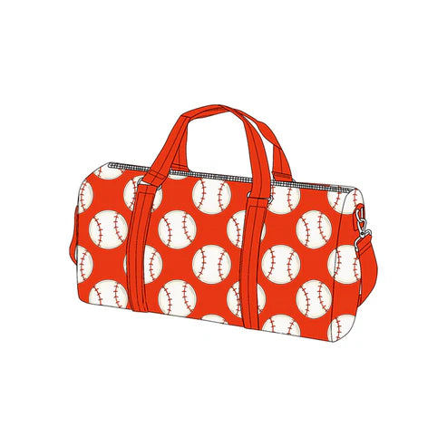 9.19 BA0378 Adult Orange Baseballs Team Zipper Gym Bags Preorder