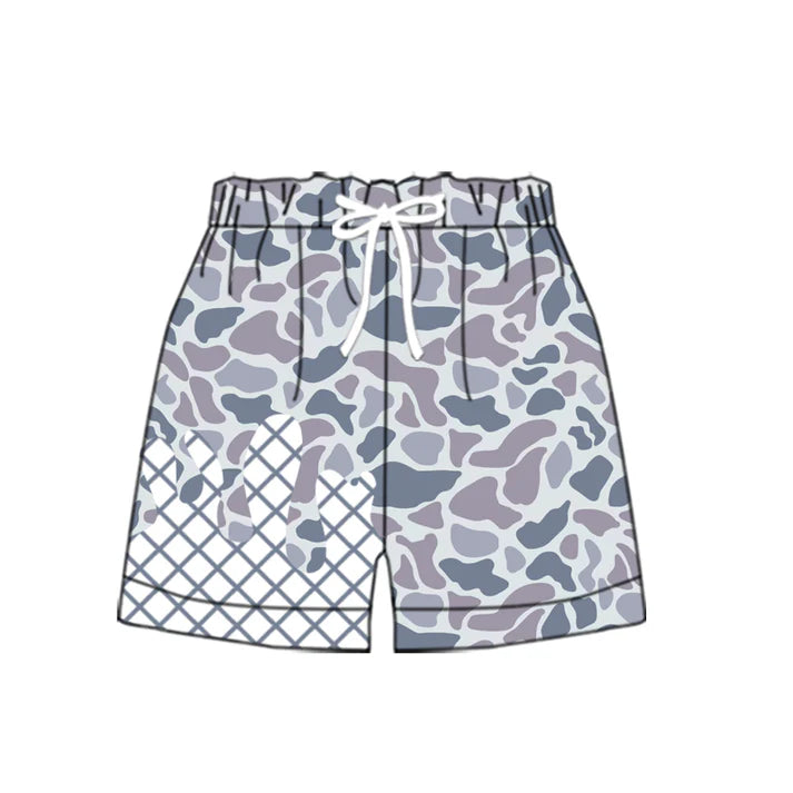 9.25 SS0647 Baby Boys Grey Camo Drip Team Shorts Bottom Preorder