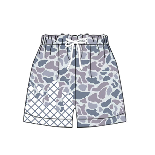 9.25 SS0647 Baby Boys Grey Camo Drip Team Shorts Bottom Preorder
