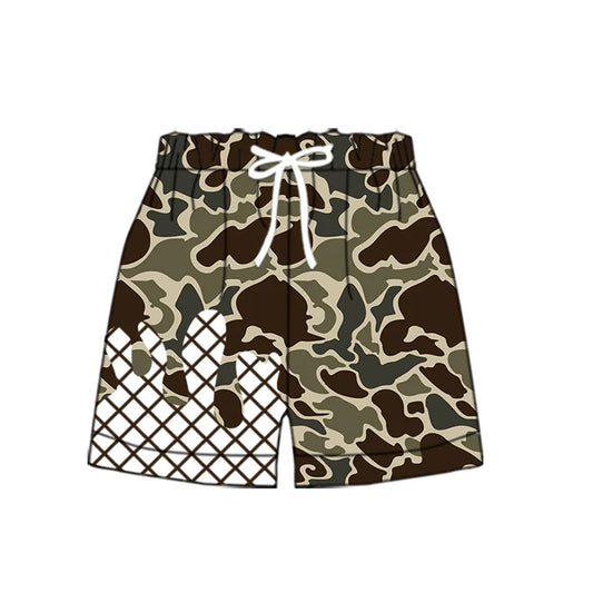 9.25 SS0650 Baby Boys Dark Brown Camo Drip Team Shorts Bottom Preorder