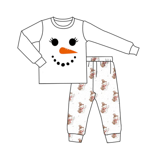 9.18 GLP2828 Adult Women Snowmen Shirt Top Pants Christmas Pajamas Sets Preorder