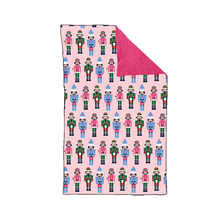 9.25 BL0227 Baby Kids Pink Soldiers Checked Blankets Preorder