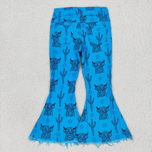 L-3.7 P0281 Alpine Bull Cactus Blue Denim Pants