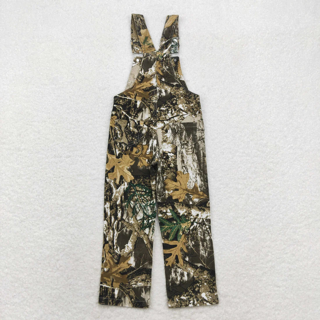 L-3.7 P0533 Leaf twig camo strap denim pants