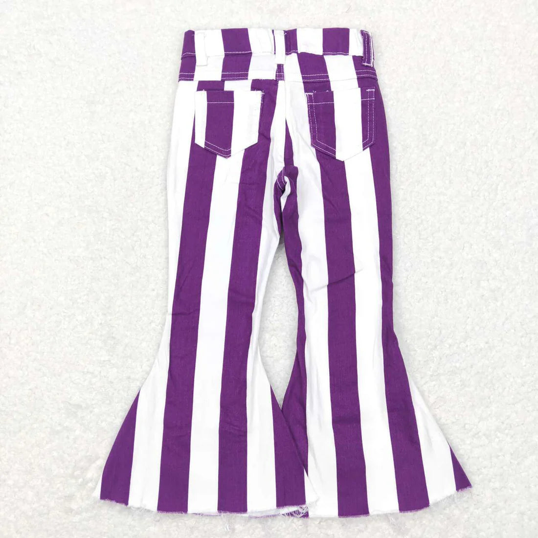 L-3.7 P0331 Purple and white striped denim pants