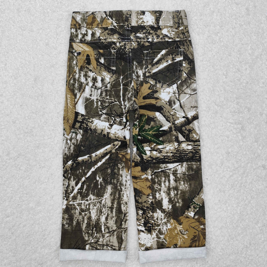 L-3.7 P0410 Baby Boys Camouflage Real Tree Distressed Denim Pants