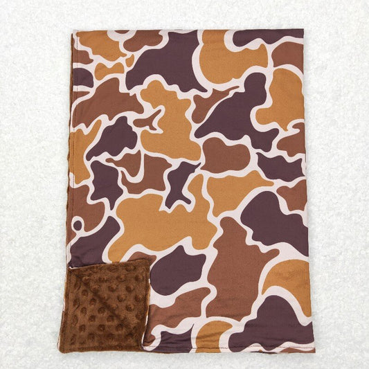 BL0109 camouflage brown baby blanket