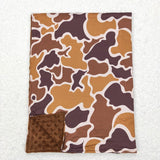 BL0109 camouflage brown baby blanket