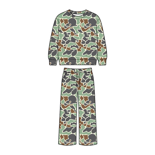7.25 design Baby Boys Camo Top Pockets Pant Hunting Clothes Sets