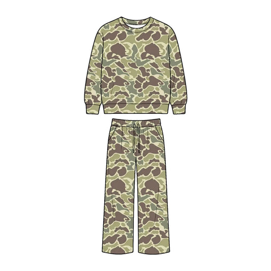 7.25 design Baby Boys Camo Top Pockets Pant Hunting Clothes Sets