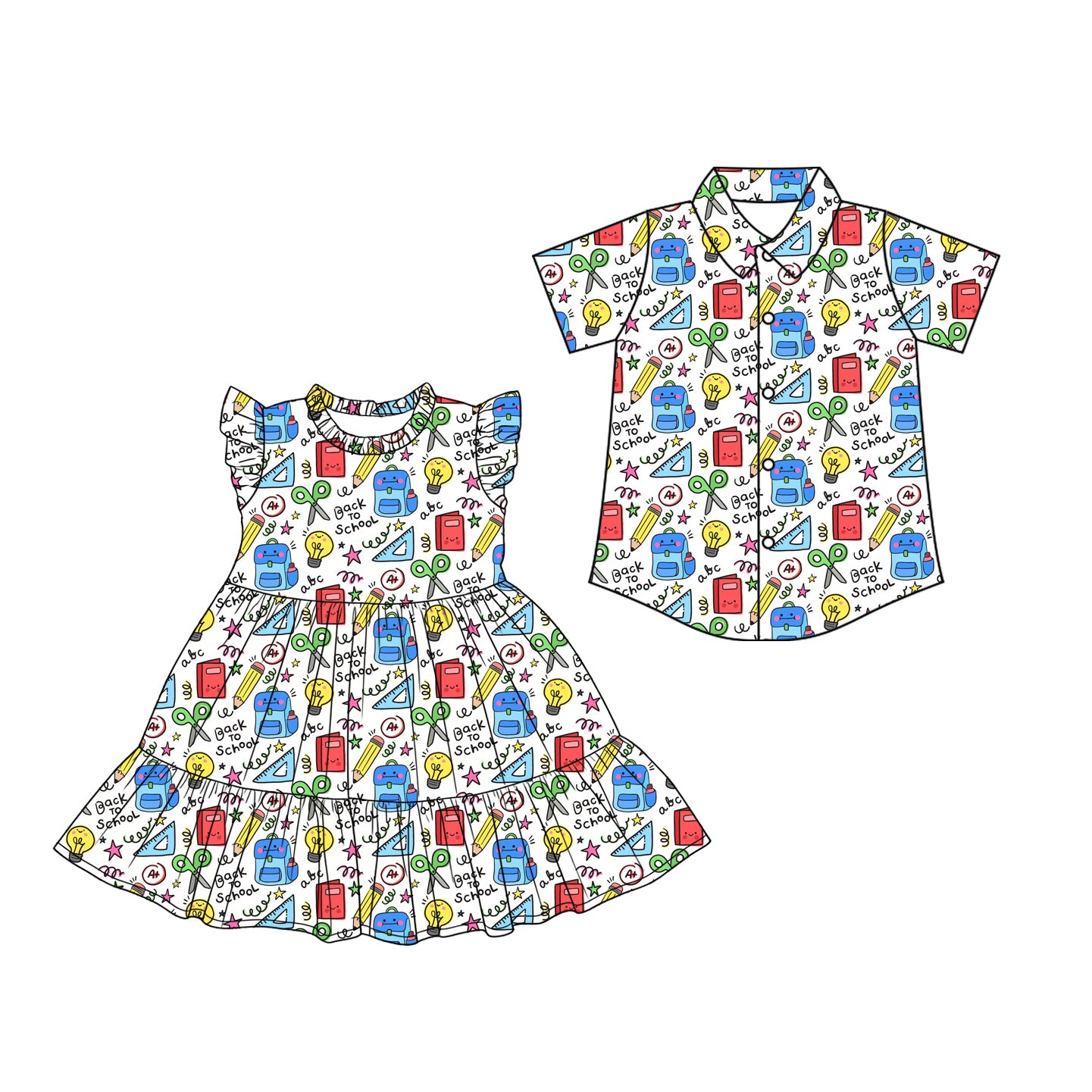 26.1.19 Custom (Moq 3 or 5) Sibling Baby Girl boy Short Sleeve Shorts Sets Kids Dress top