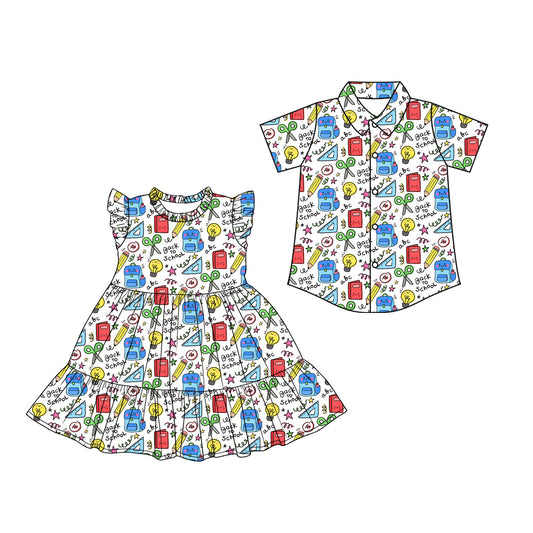 26.1.19 Custom (Moq 3 or 5) Sibling Baby Girl boy Short Sleeve Shorts Sets Kids Dress top