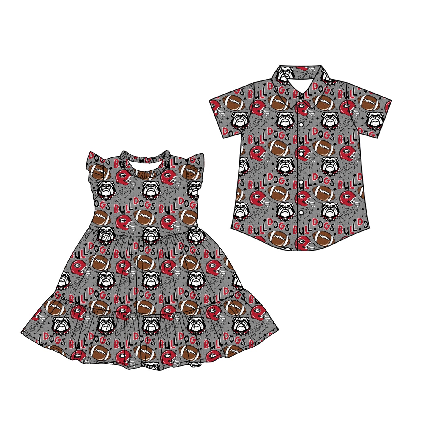 26.1.17 Custom (Moq 3 or 5) Sibling Baby Girl boy Team Short Sleeve Shorts Sets Kids Dress top