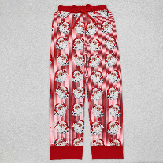 P0646 Adult Men Christmas Santa Stripes Bottom Pants Pajamas