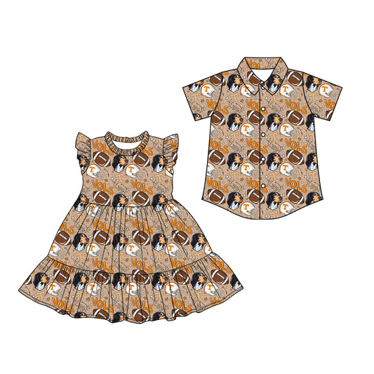 26.1.17 Custom (Moq 3 or 5) Sibling Baby Girl boy Team Short Sleeve Shorts Sets Kids Dress top