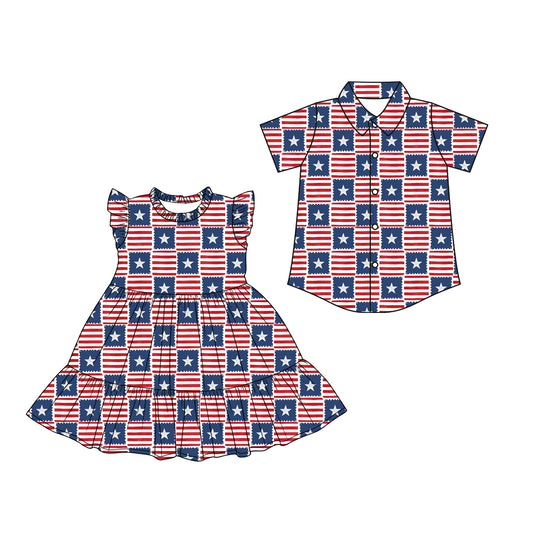 26.1.19 Custom (Moq 3 or 5) Sibling Baby Girl boy Short Sleeve Shorts Sets Kids Dress top