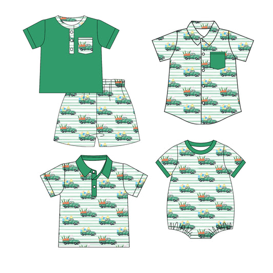 26.1.14 Custom MOQ:3 or 5 pcs each design milk silk Sibling baby boy clothes short sleeve shorts sets and tops 2 and romper