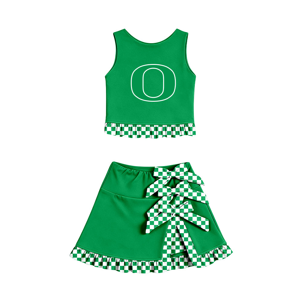 Custom Order Baby Girls DUCKS Vest Top Bows Skirt Short Team Clothes Sets